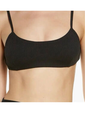 Women's Alo Yoga Ribbed Manifest Bra/Bralette in Black Size Small